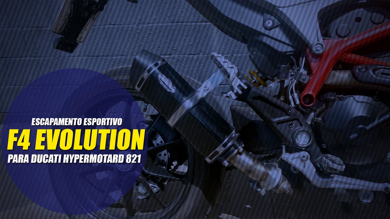 Capa do vídeo  Escapamento F4 Evolution Ducati Hypermotard 821 2015 a 2018