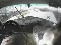 Rally driver crashes head on with bus