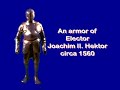 forensics authenticated this amazing original 16th century suit of armor made for joachim ii hektor (1505-1571) elector (king of prussia) by peter von speyer. for more information contact me or visit the official armor web site www.kingsarmor.com (link on this page).