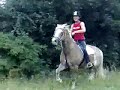 kally on horse slipping