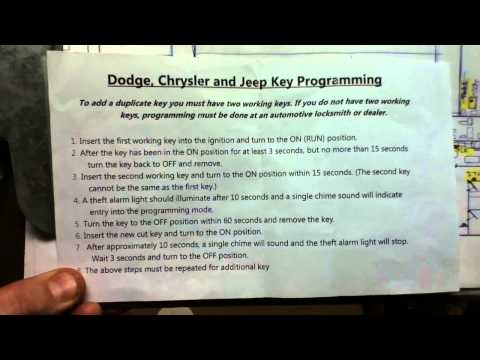 how to program a chrysler key