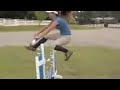 Jumping on foot. WHAT WE DO SUNDAY AT THE BARN