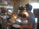 SkyP on drums