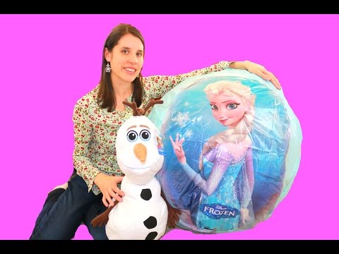 Disney FROZEN videos Super GIANT Anna Surprise EGG Let It Go ELSA Mega Huge Olaf