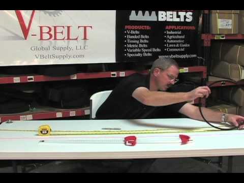 how to measure v belt length
