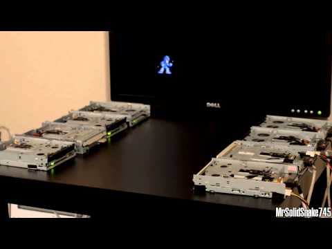 Megaman X - Spark Mandrill on Eight Floppy Drives