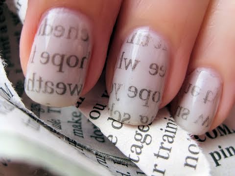 how to newspaper paint your nails