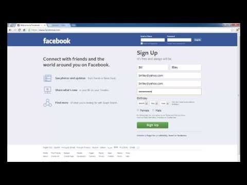 how to sign up at facebook