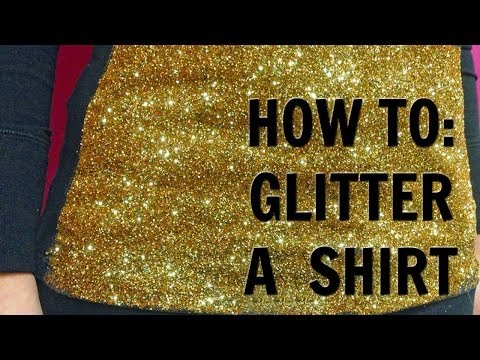 how to apply glitter to t shirt