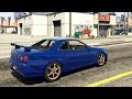 Nissan Skyline R34 Paul Walker (2Fast 2Furious) for GTA 5 video 1