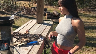 Building A Rocket Cooking Stove, Out In The Woods With A Survival....ok, forget it, I can't reme