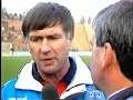 Sepp Piontek interviewes efter 1-3 mod Rum�nien 1989