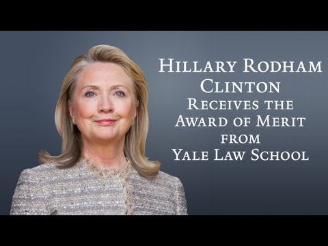 Yale - Secretary Clinton will be presented the Award of Merit by Yale Law School Dean Robert C. Post '77 before addressing law school alumni, students, faculty and staff in Yale University's Woolsey...