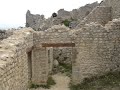 visite du chateau de crussol (saint  p�ray ard�che france)
histoire du ch�teau :
936
1�re mention sur le ch�teau dans le cartulaire de st chaffe du monestier
invasion normandes
1210
agn�s, h�riti�re de crussol �pouse giraud bastet
philippe ii auguste
1264
mort de giraud bastet, jean de crussol lui succ�de il habitait au ch�teau de charmes
saint louis
1300
le vivarais est rattach� � la france
charles ii le bel
1304
jean bastet entre dans l'arm�e royale
1350
guillaume de crussol obtient le titre de baron
jean le bon
1486
mariage de jacques de crussol avec simone d'uz�s. il devient gouverneur du dauphin�, s�n�chal de baucaire. il participe � la guerre d'italie avec charles viii et louis xii. crussol est un vicomt�.
1556
crussol devient un comt�
henri ii
1562
antoine de crussol se retire dans son ch�teau de charmes
charles ix
1565
avec uz�s, crussol devient un duch�
1572
le titre devient duch� pairie, les seigneurs de crussol n'habitent plus � crussol mais � uz�s
massacre de la
 st baeth�l�my
1573
mort d'antoine � la rochelle. jacques de crussol h�rite. il devient un des principaux chefs protestants, les calvinistes s'installent � crussol
1574
le gouverneur de valence, mistral prend d'assaut la forteresse
henri ii
1575
les catholiques incendient la ch�teau
1577
le ch�teau est dirig� par un gentilhomme catholique geys. les protestants en font le si�ge. ils livrent bataille contre le seigneur d'orches, au pied de la montagne. ils sont mis en d�route.
1580
le ch�teau est � nouveau incendi�
1586
mort de jacques de crussol
1621
le ch�teau sert de refuge aux catholiques
1622
les protestants reprennent la forteresse et la d�truisent
1624
le ch�teau n'est plus habitable
louis xiii richelieu
1855
destruction du principal corps de logis c�t� valence, suite � une explosion dans la carri�re au pied de la falaise, le 3 octobre.
napol�on iii
valpard films http://valpardfilms.free.fr