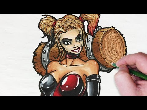 how to draw harley quinn