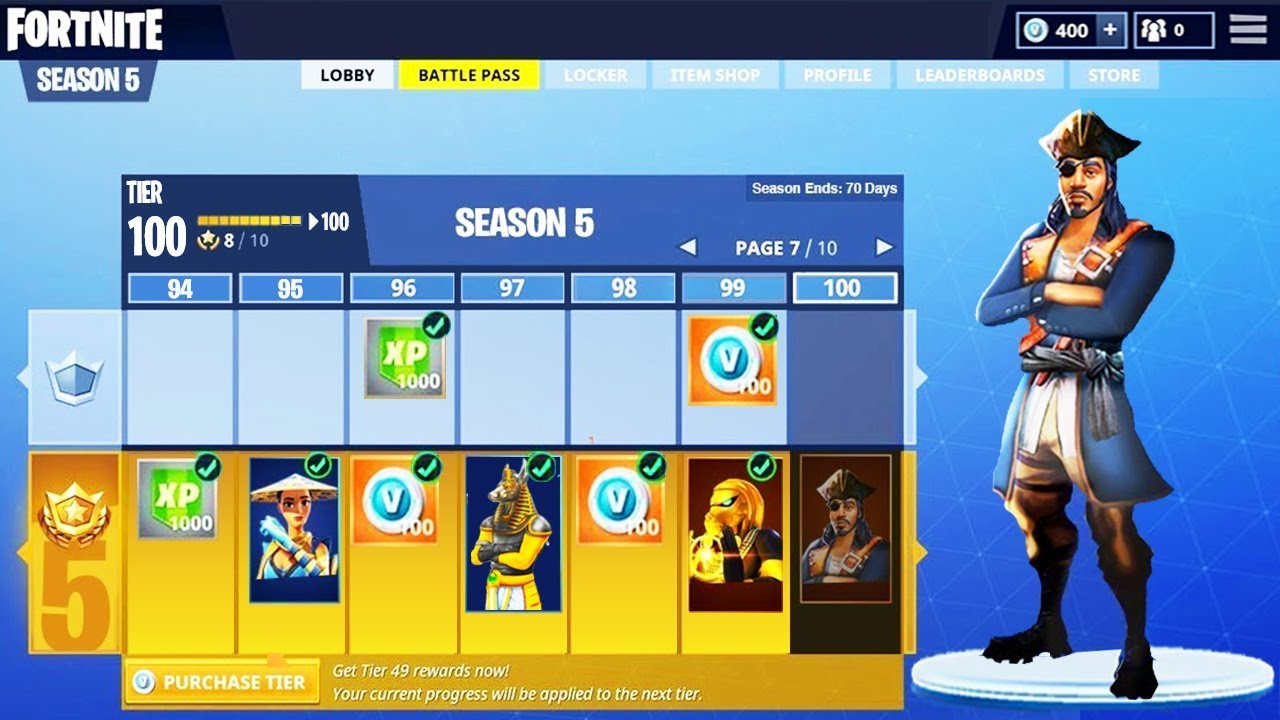 Fortnite Tier 100 Skin Season 5
