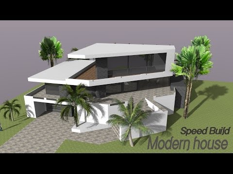 Google Sketchup Speed Building - Modern house