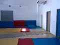 mick harris doing a roley poley in a gym at work, what a cock!