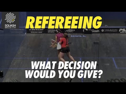 Squash Refereeing: Evans v Gohar - No Let