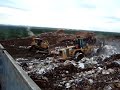 Two Waiking Floor Trailers Unloading Trash Two Waiking Floor Trailers Unloading Trash