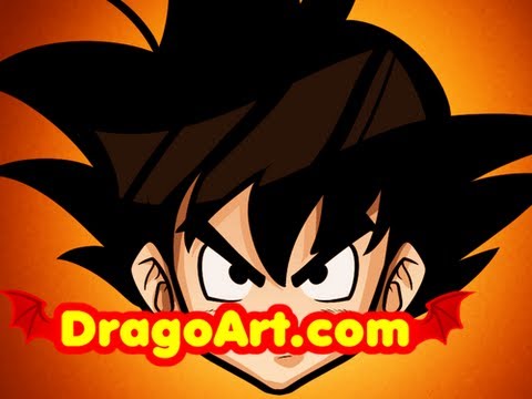 how to draw goku step by step