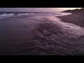 Rippling Ocean Surf at Sunset