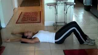 How To Get Fit At Home B NAKED Workout Long Arm Crunches by Linda Okwor of Bodelogix