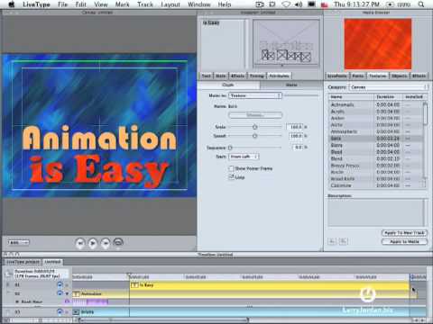 livetype - In this Final Cut tutorial, Larry Jordan - http://www.larryjordan.biz/ - shows you how to create animated text in LiveType. Edit faster, smarter and with mor...