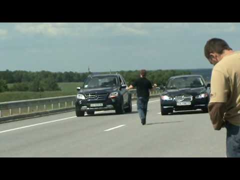 Mercedes ML63 AMG vs Jaguar XF No Stock