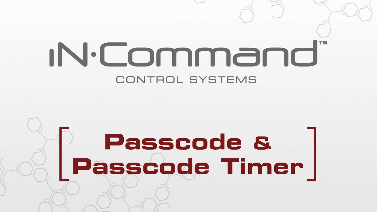 Changing the Passcode and Passcode Timer (JRVCS1)