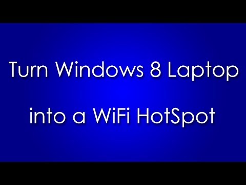 how to make a laptop hotspot