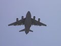 Massive Military Plane Flies In Skimming Venice Beach