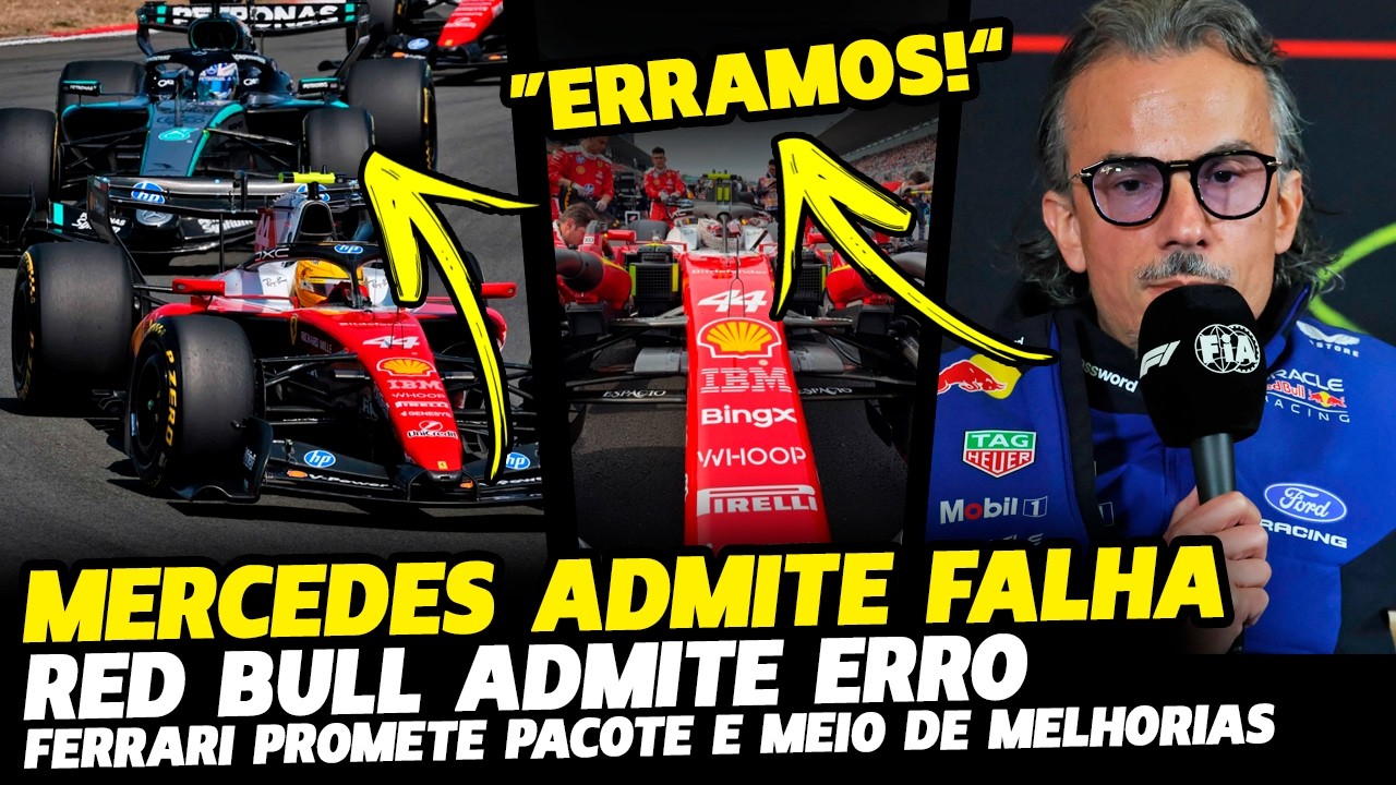 RED BULL ADMITE DECISÃO ERRADA, MERCEDES CORRE ATRÁS DE FALHA E FERRARI PROMETE MUITO | FÓRMULA 1