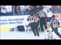 Clarke MacArthur hits Liam Reddox - Oilers at Sabres, 11/11/2009