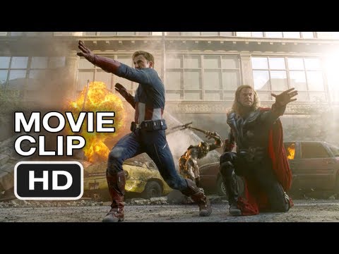 The Avengers Movie CLIP #2 - Thor and Captain America Do Battle (2012) Marvel Movie HD Video