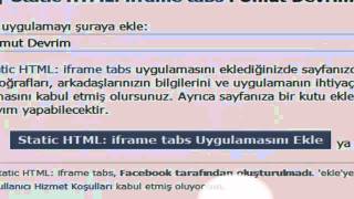 Facebook Sayfana Static Html Ekleme & UmutDevr