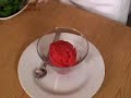 Strawberry sorbet with Grand Marnier