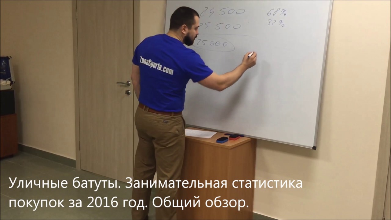 Батут цена. Занимательная статистика покупок за 2016 год.