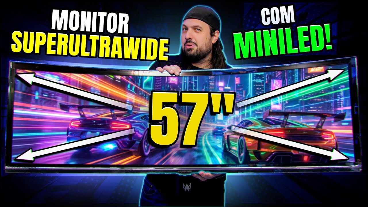 Um MONITOR SUPERULTRAWIDE de 57 POLEGADAS com MINI LED: Acer Predator Z57