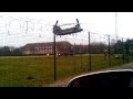 Chinook lifts Land Rover and trailer during training