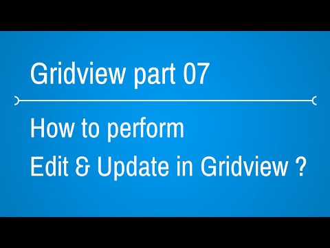 how to perform update operation in gridview