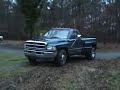 STUCK Dodge Ram Diesel Dually rescued by Yanmar Tractor!