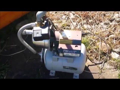 Gartenpumpe in Betrieb nehmen/water pump into operation