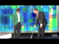 2012 Masters champion Bubba Watson takes on Piers Morgan in a putting competition