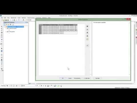 how to define projection in arcgis