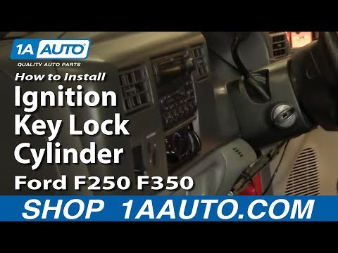 How to Install Replace Ignition Key Lock Cylinder Ford F250 F350 99-04 1AAuto.com