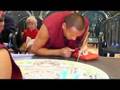 Tibetan monks making sand mandala