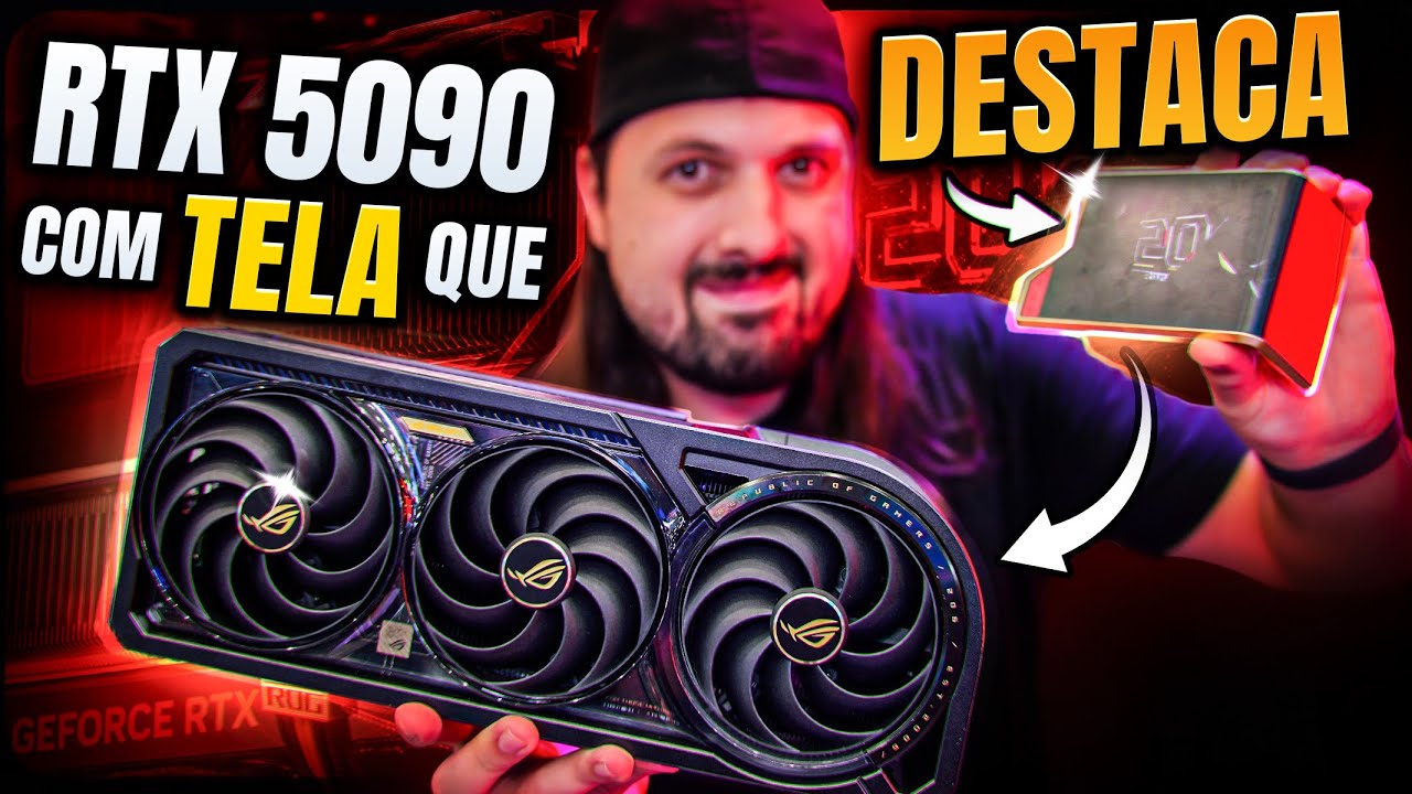 A RTX 5090 mais ABSURDA: 800W e uma TELA AMOLED CURVA que DESTACA!