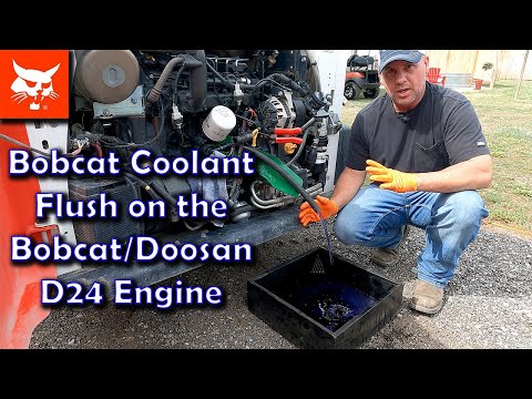 Bobcat Engine Coolant Flush on a T595 Bobcat/Doosan Engine