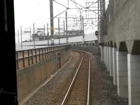 ＪＲ京葉線（ＪＲ武蔵野線）前面車窓西船橋→南船橋